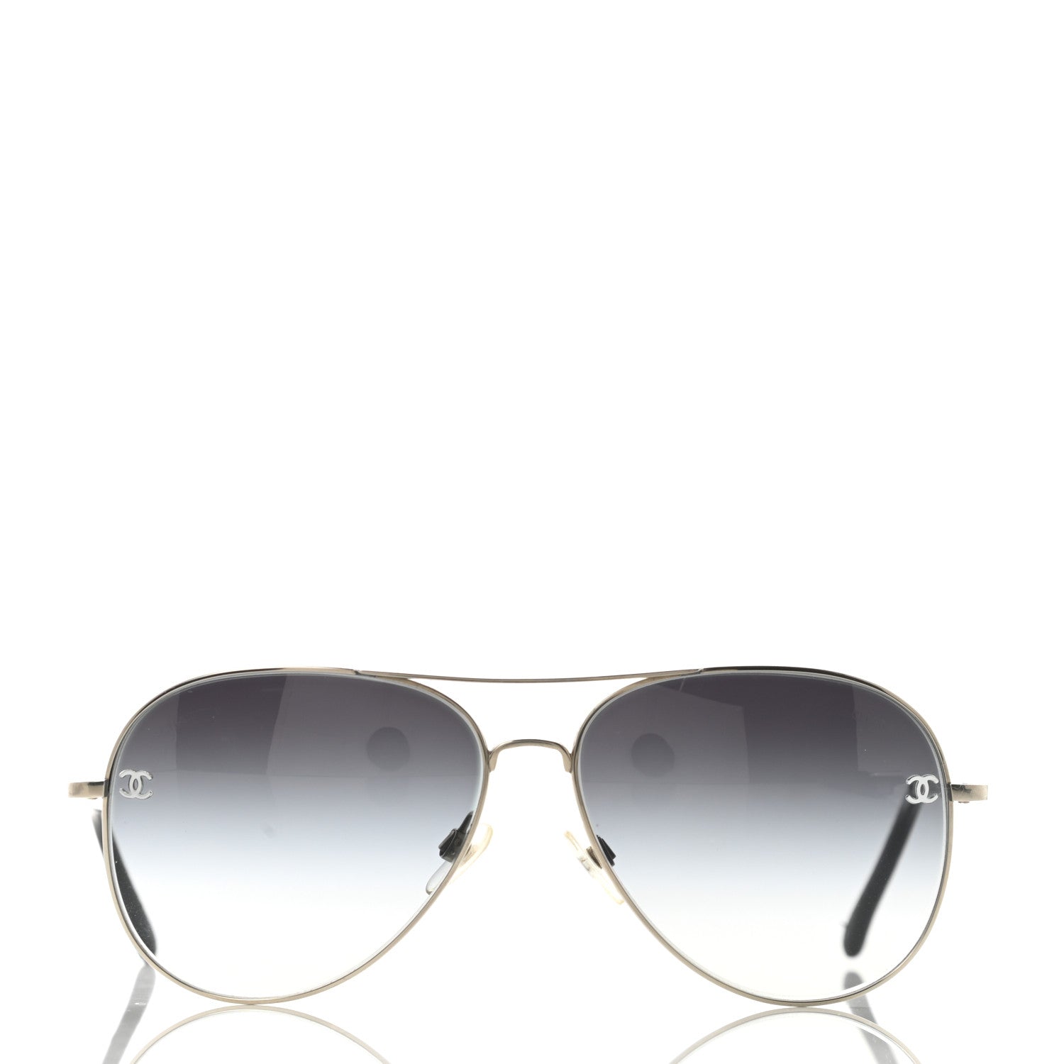 Chanel Aviator CC Sunglasses 4189 T-Q Silver 2 of 7