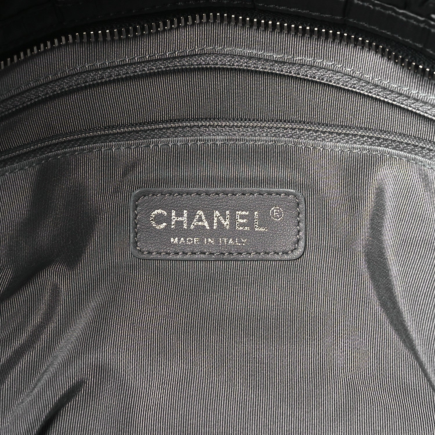 Chanel Nylon Quilted Tweed Stitch Bubble Tote Black 6 of 9