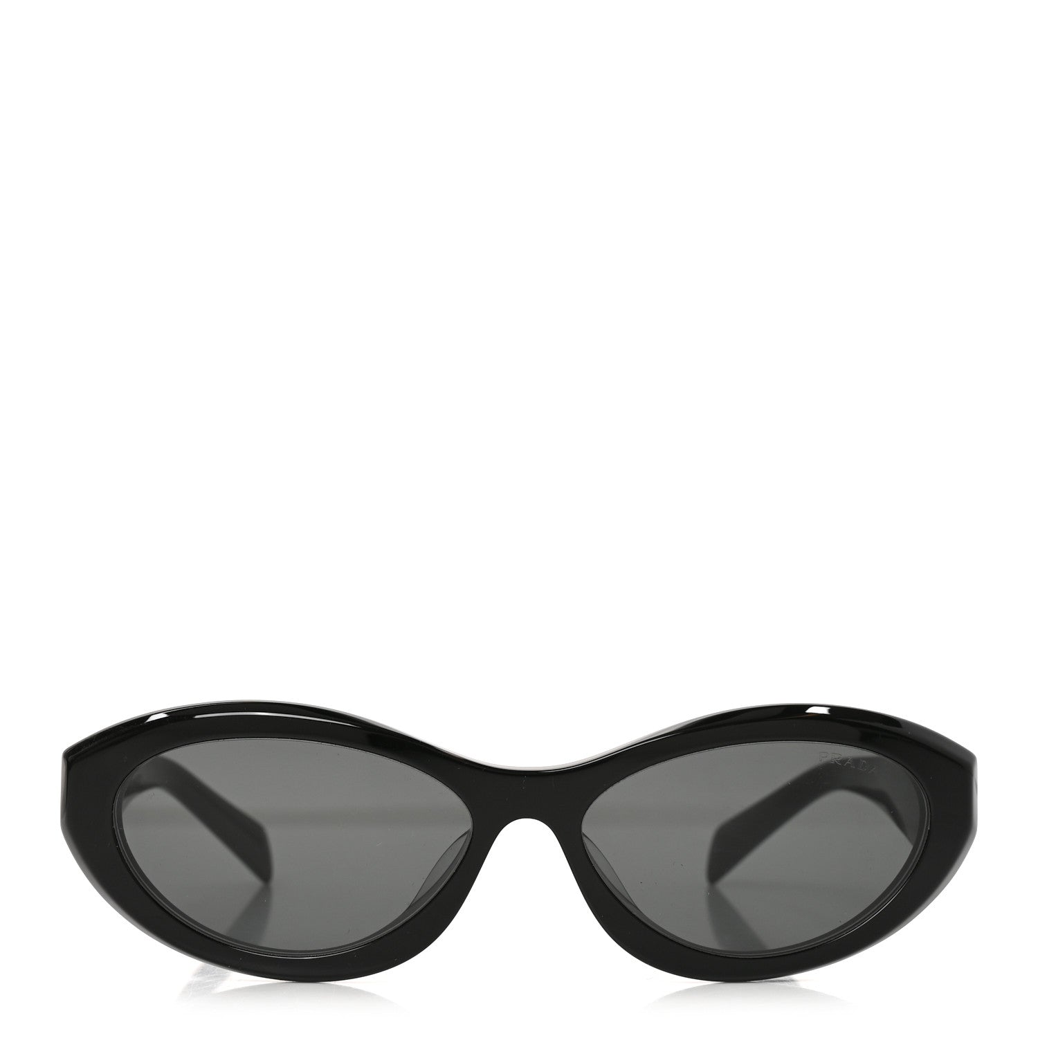 Prada Acetate Oval Sunglasses SPR 26Z-F Black 2 of 7