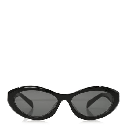 Prada Acetate Oval Sunglasses SPR 26Z-F Black 2 of 7