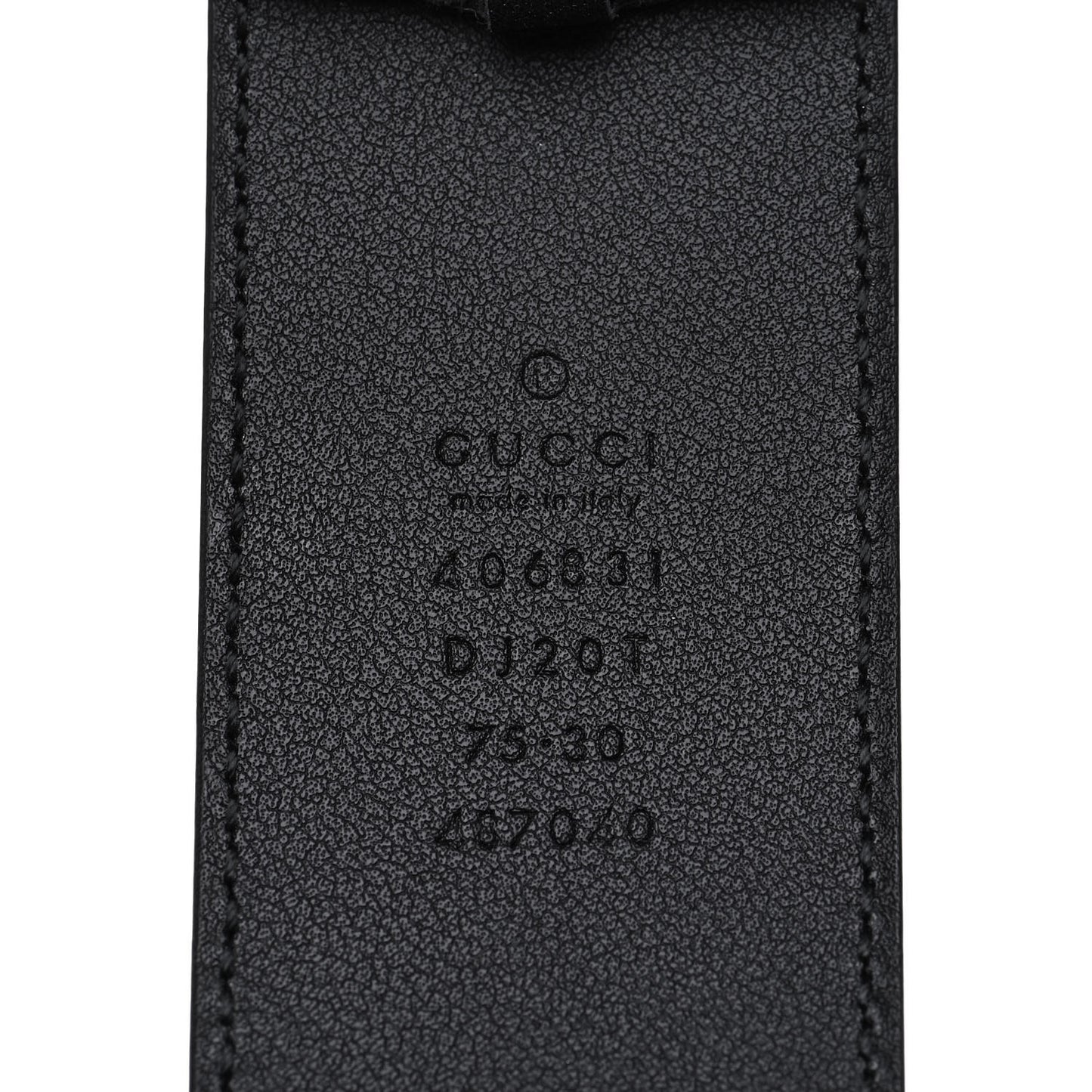 Textured Calfskin Double G 40mm Belt 75 30 Black