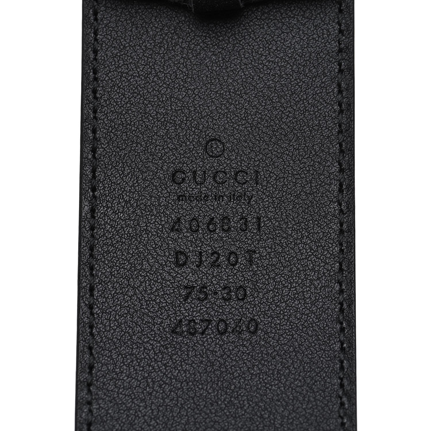 Gucci Textured Calfskin Double G 40mm Belt 75 30 Black 4 of 4
