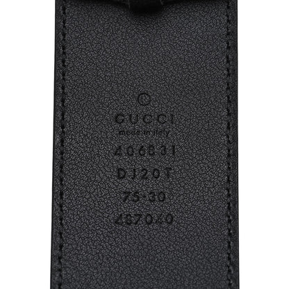 Gucci Textured Calfskin Double G 40mm Belt 75 30 Black 4 of 4
