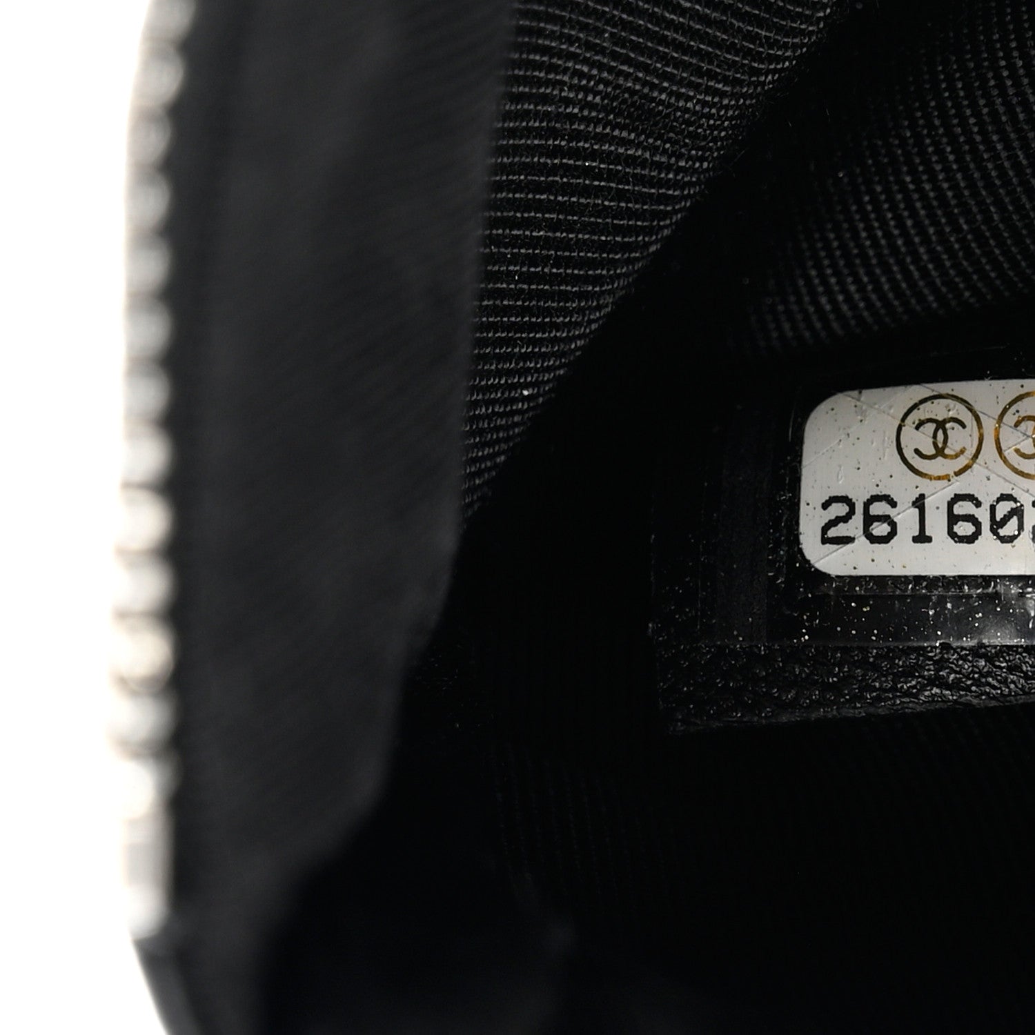 Chanel Lambskin Chevron Quilted Studded Small Cosmetic Case Black 7 of 8