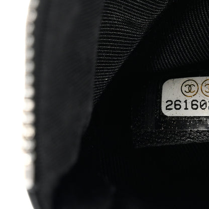 Chanel Lambskin Chevron Quilted Studded Small Cosmetic Case Black 7 of 8