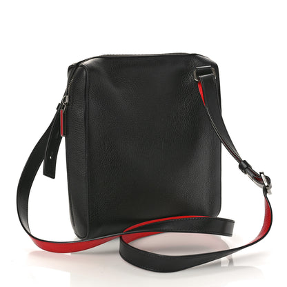 Christian Louboutin Calfskin Spikes Benech Reporter Messenger Black 3 of 10