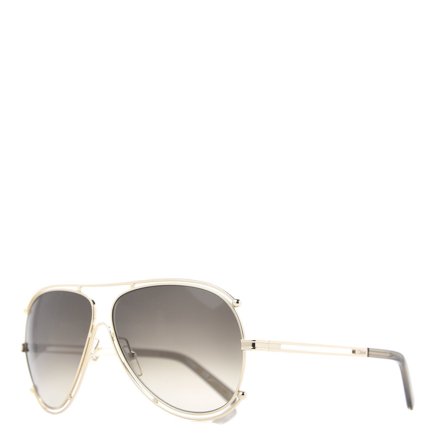Chloe Metal Aviator Sunglasses CE121S Gold 1 of 7