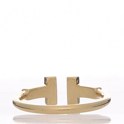 Tiffany 18K Yellow Gold Diamond T Wire Ring 47 4 3 of 4