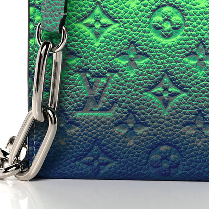 Louis Vuitton Taurillon Illusion Sac Plat XS Bleu Vert 6 of 9