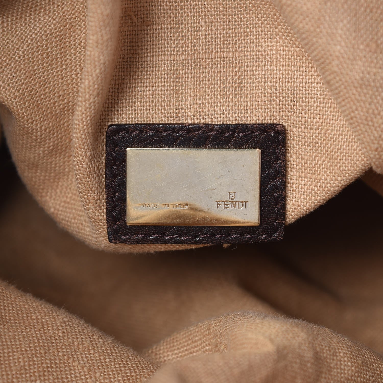 Fendi Zucca Nappa Nuvolata Vitello Tortuga Spy Tobacco Moro 7 of 20