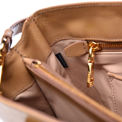 Prada Saffiano Vernice Top Handle Caramel 6 of 10