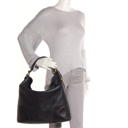 Gucci Leather Guccissima Trim Large Signoria Hobo Black 2 of 7