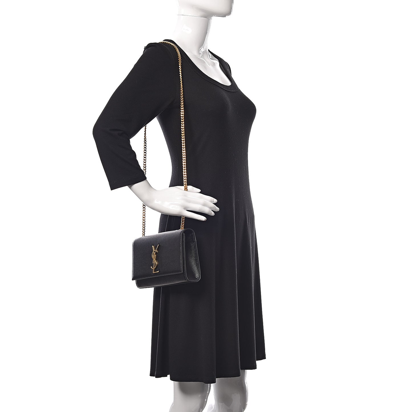 Grain De Poudre Small Monogram Kate Satchel Black
