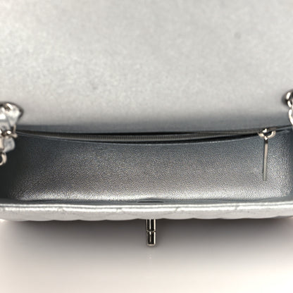 Chanel Metallic Lambskin Quilted Mini Rectangular Flap Silver 5 of 10