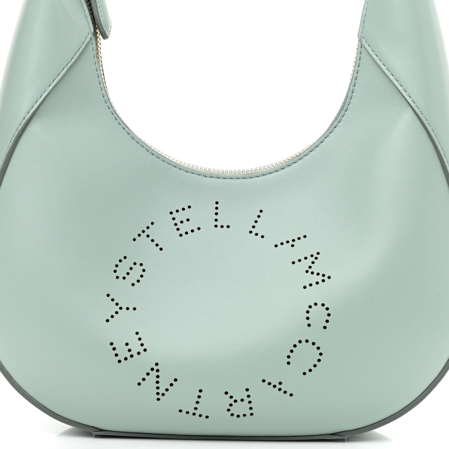 Eco Alter Nappa Perforated Logo Small Hobo Mist