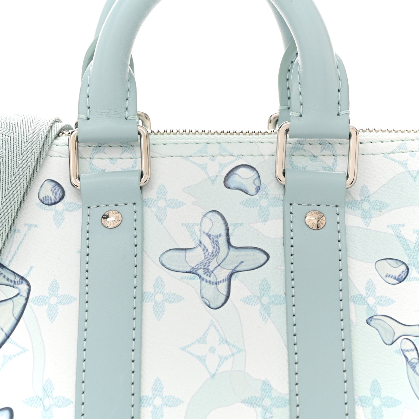 Monogram Aquagarden Keepall Bandouliere 25 Crystal Blue
