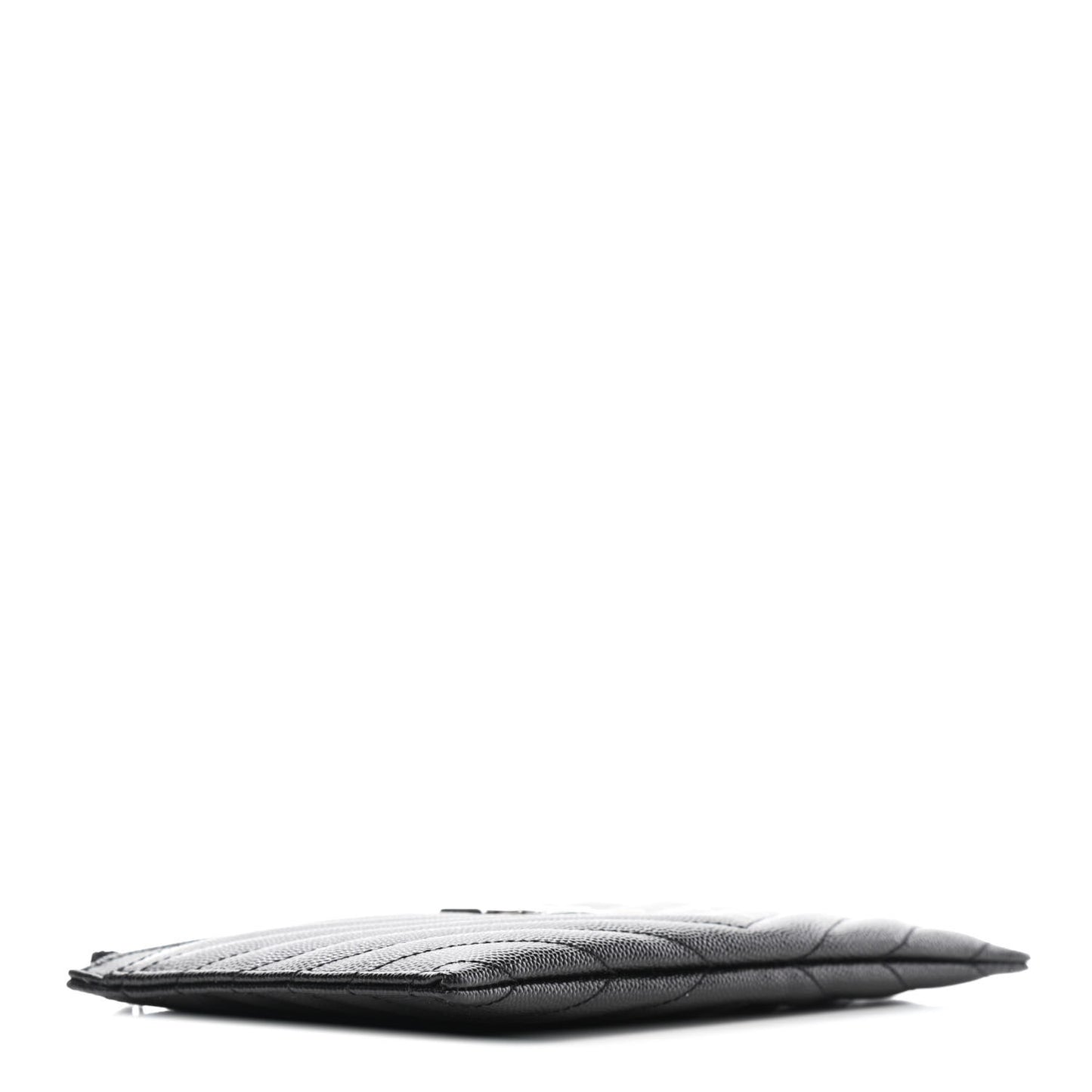 Grain De Poudre Chevron Monogram Bill Pouch Black