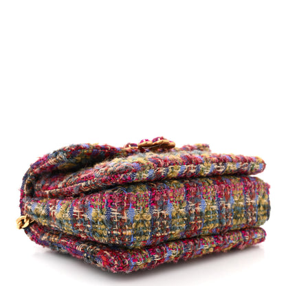 Chanel Wool Tweed Quilted Small Flap Khaki Red Pink Blue Green 4 of 10