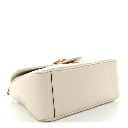 Gucci Calfskin Matelasse Small GG Marmont Top Handle Shoulder Bag White 4 of 10
