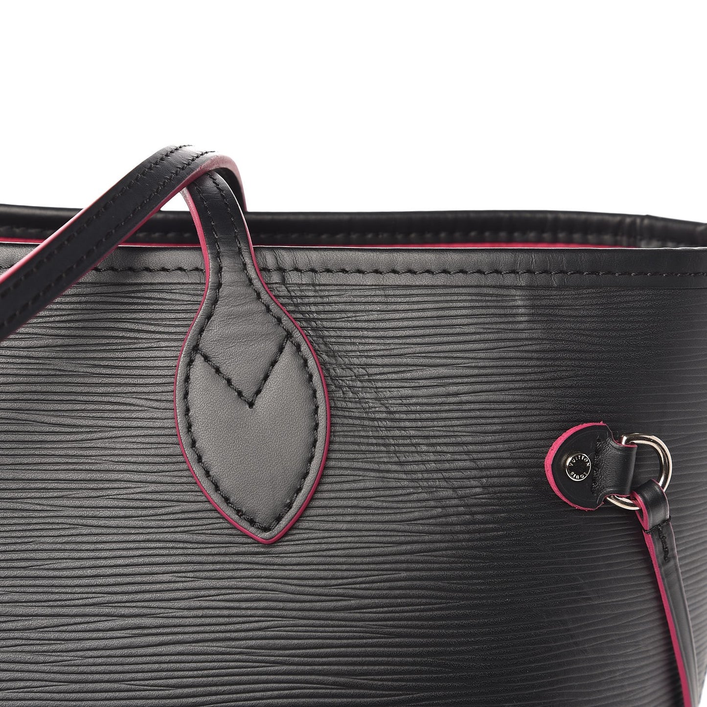 Epi Neverfull MM Black Hot Pink