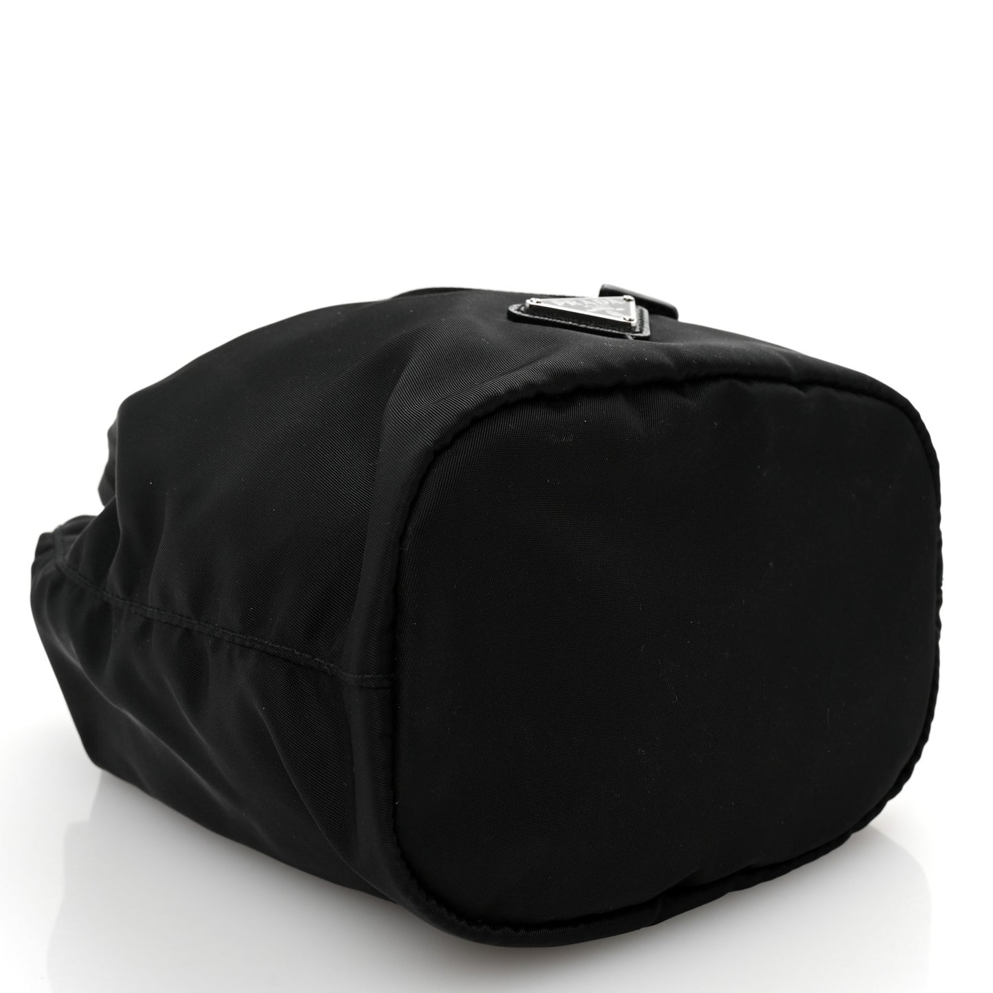 Re-Nylon Saffiano Bucket Wristlet Black