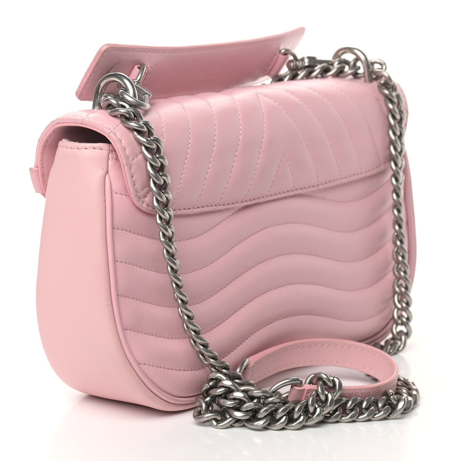 Louis Vuitton Calfskin New Wave Chain MM Smoothie Pink 3 of 9