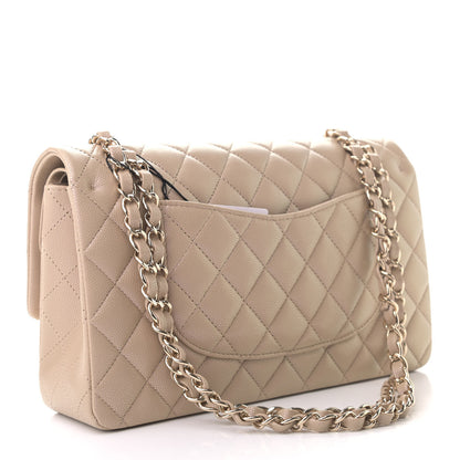 Chanel Iridescent Caviar Quilted Medium Double Flap Beige 2 of 4