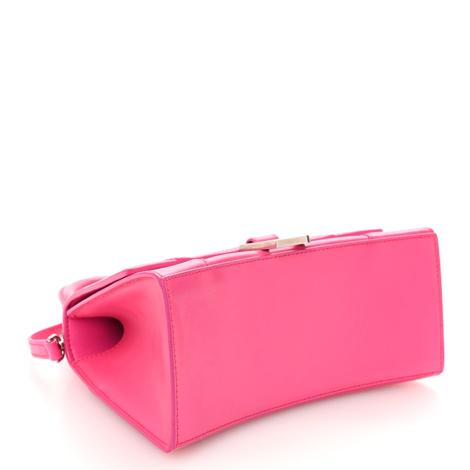 Balenciaga Shiny Box Calfskin Small Hourglass Top Handle Bag Acid Fuchsia 4 of 11