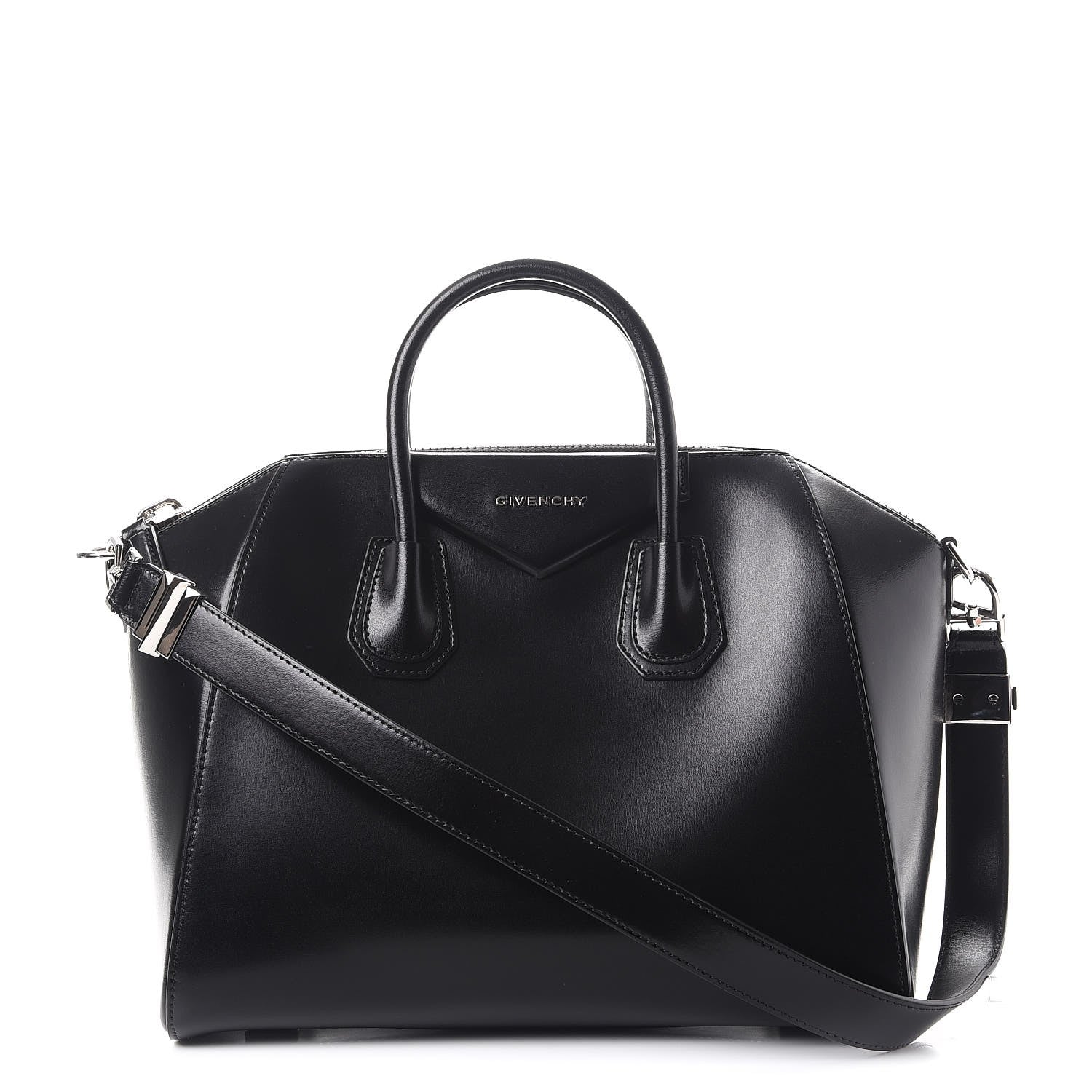 Givenchy Shiny Lord Calfskin Medium Antigona Black 1 of 7