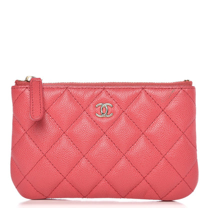 Chanel Caviar Quilted Small Cosmetic Case Dark Pink 1 of 8
