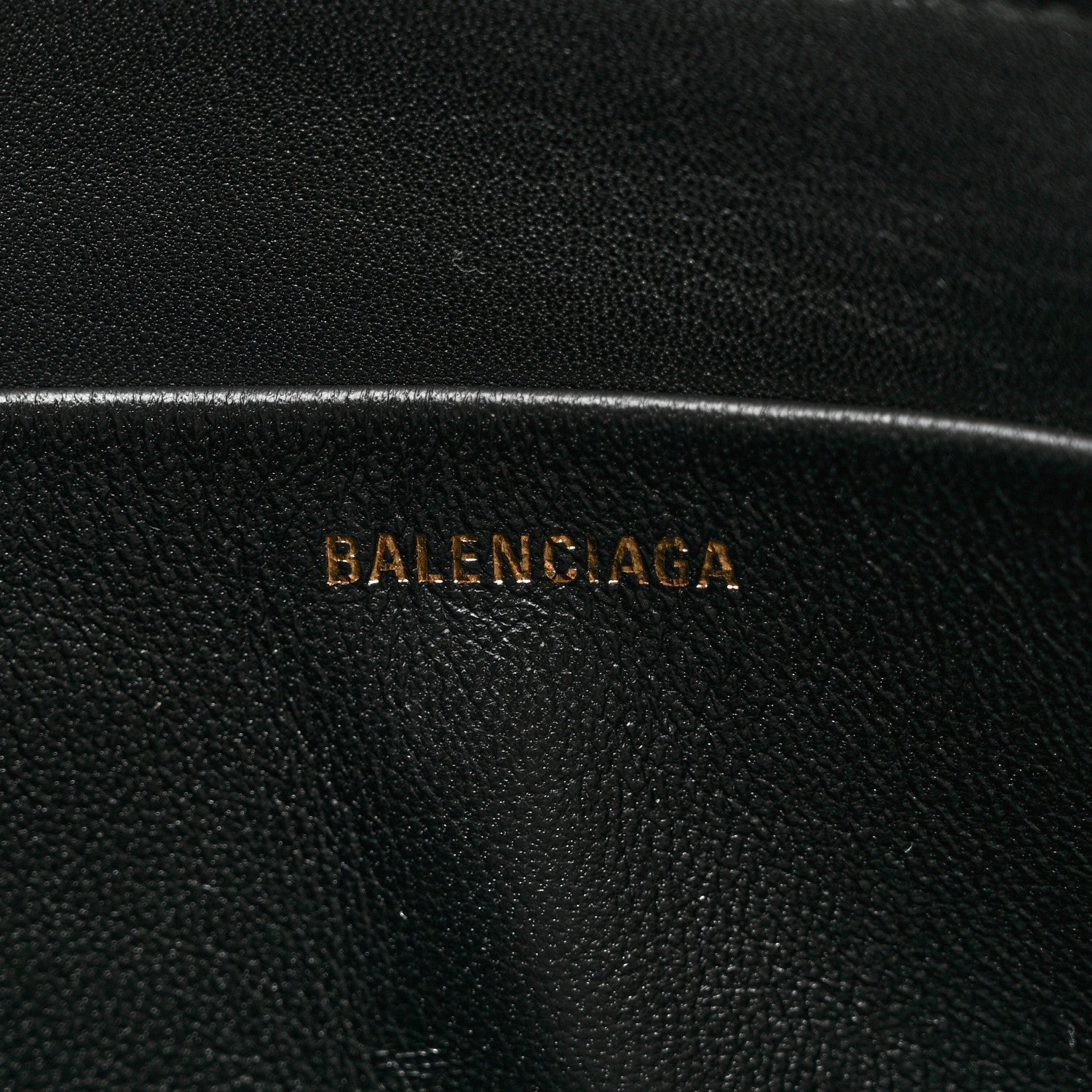 Balenciaga Calfskin Logo Large Ville Zip Pouch Beige 5 of 6