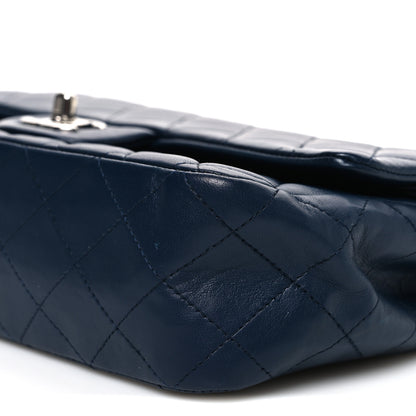 Chanel Lambskin Quilted Medium Double Flap Navy 10 of 11