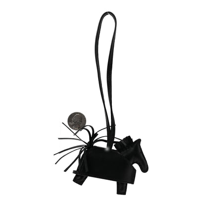 Hermes Milo Lambskin Studded Grigri Rodeo Robeo Rock Horse Bag Charm PM Black 2 of 4