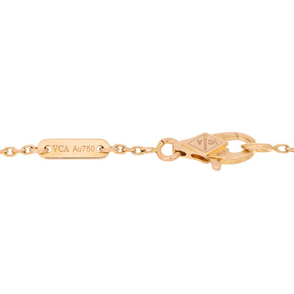 Van Cleef & Arpels 18K Rose Gold Carnelian Sweet Alhambra Bracelet 3 of 3