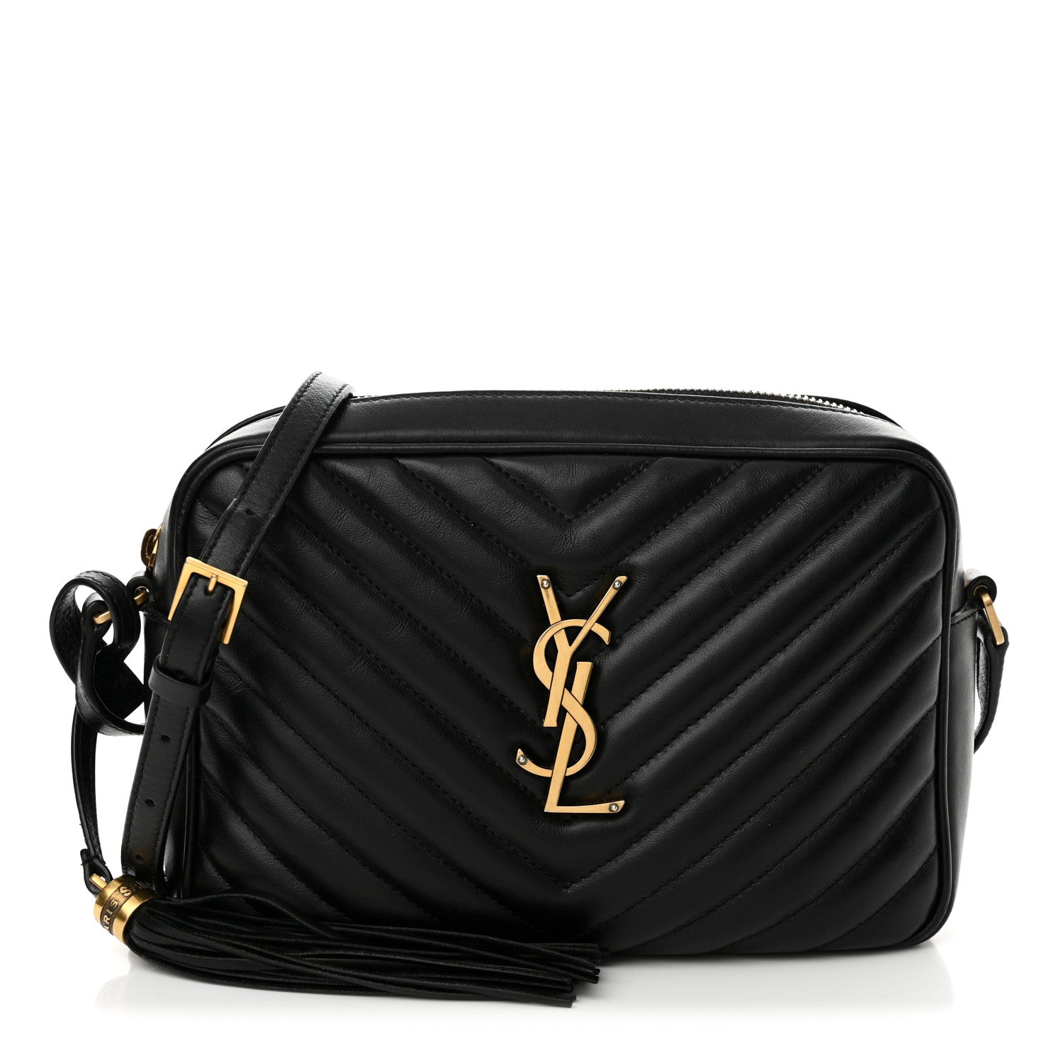 Saint Laurent Calfskin Matelasse Monogram Lou Camera Bag Black 1 of 18
