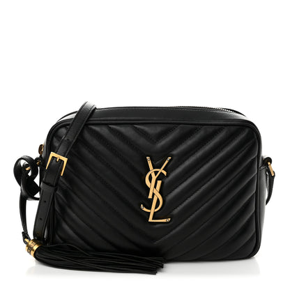 Saint Laurent Calfskin Matelasse Monogram Lou Camera Bag Black 1 of 18