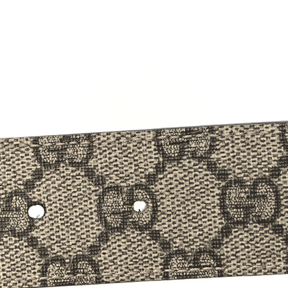 Gucci GG Supreme Monogram Selleria Interlocking G 37mm Belt 85 34 Beige Ebony Black 5 of 6