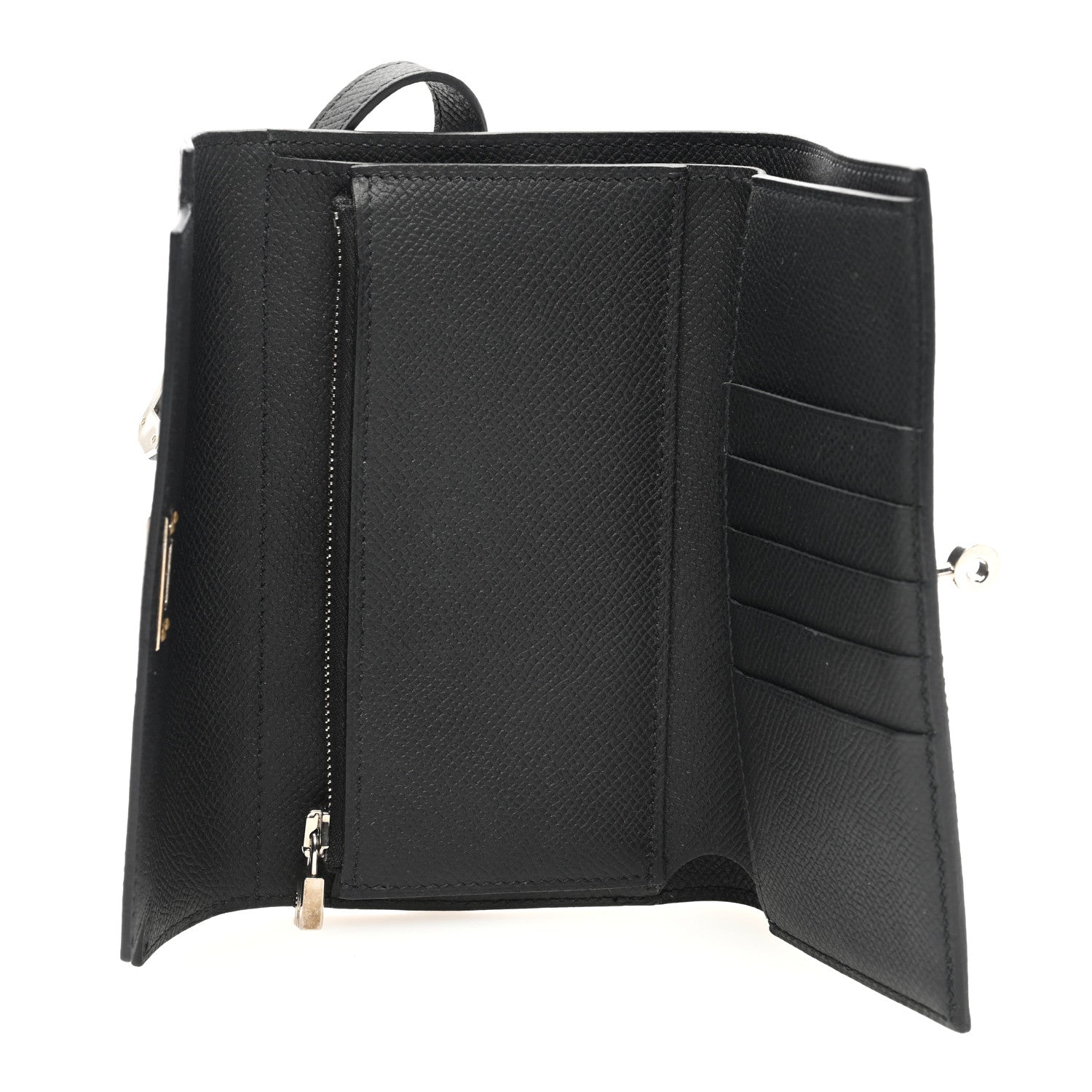 Hermes Epsom Medium Kelly Wallet Black 5 of 7