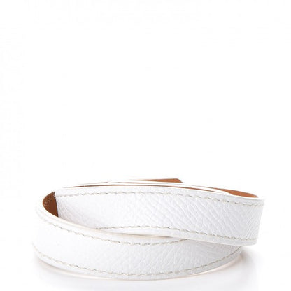 FASHIONPHILE HERMESEpsomKellyDoubleTourBraceletXSWhite 3 of 7