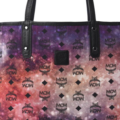 MCM Metallic Visetos Medium Reversible Shopper Tote Silver Black 16 of 16
