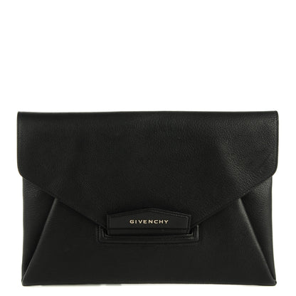 Givenchy Sugar Goatskin Medium Antigona Envelope Clutch Black 1 of 7