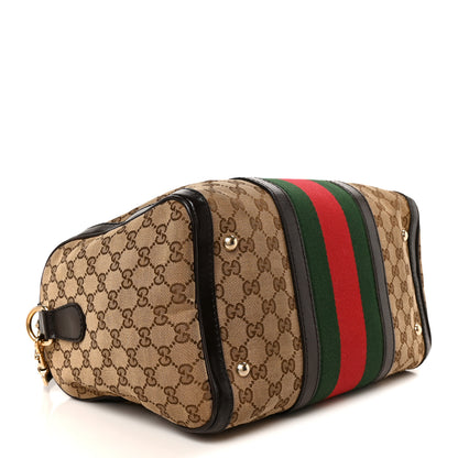 Gucci Monogram Vintage Web Medium Boston Black 4 of 12