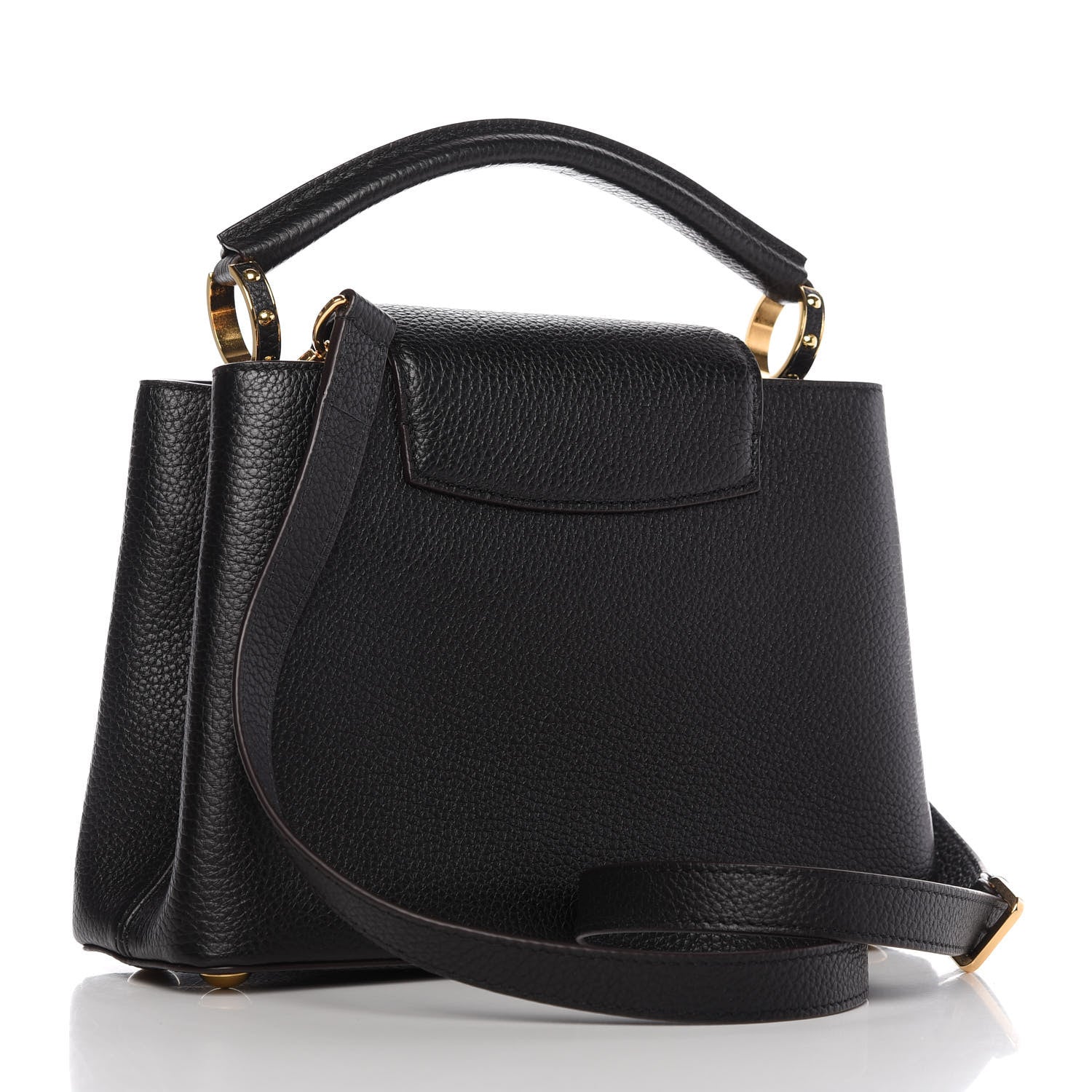 Louis Vuitton Taurillon Capucines BB Black 3 of 9