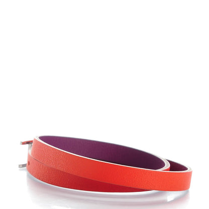 Hermes Swift Behapi Double Tour Reversible Bracelet Small Anemone Capucine 4 of 6