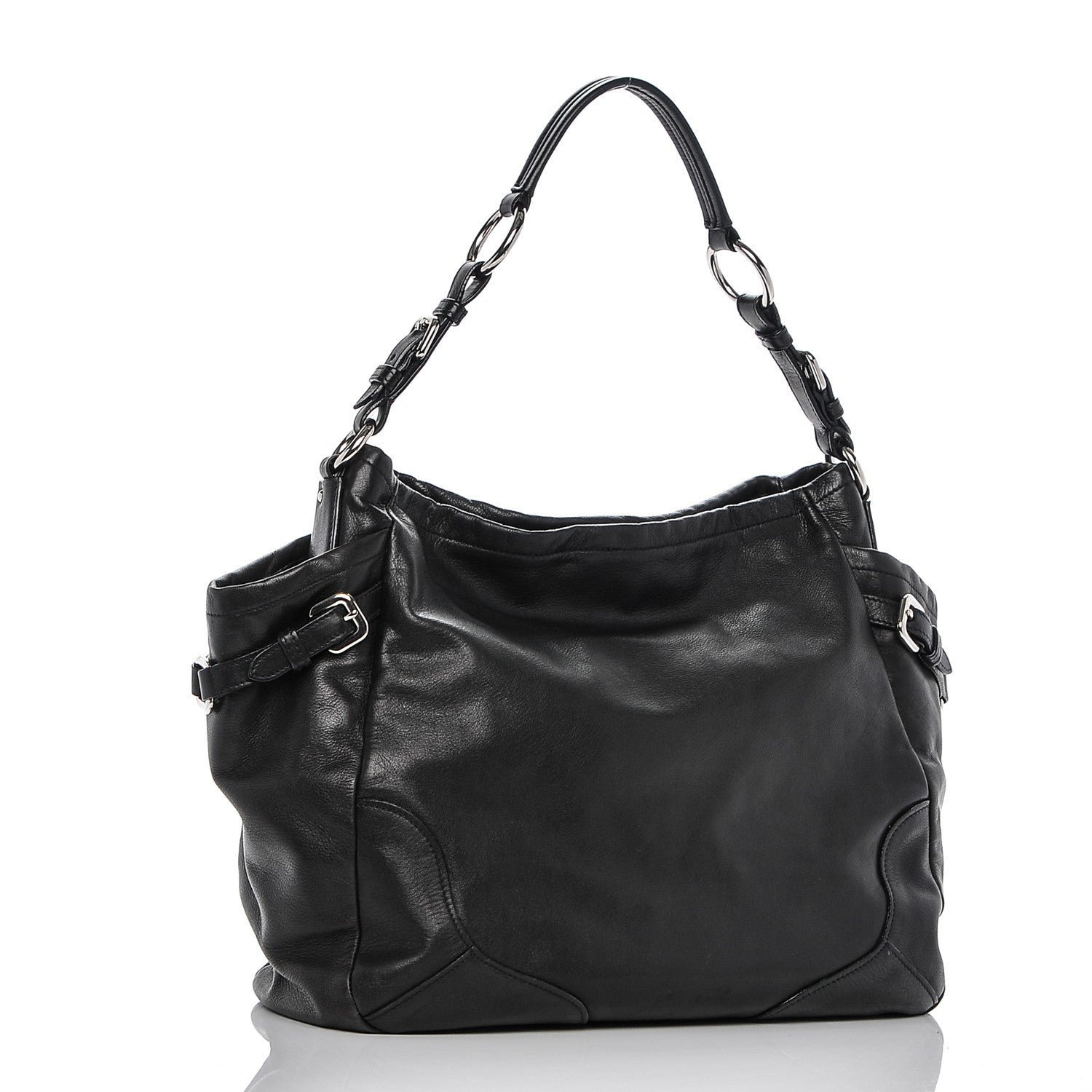 Prada Soft Calf Two Pocket Hobo Nero Black 3 of 8
