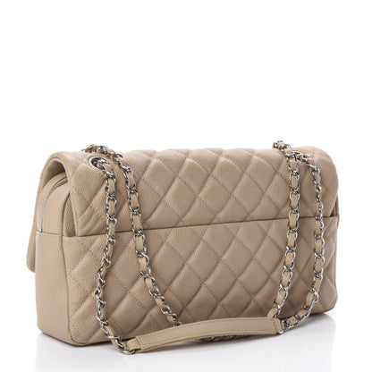 Chanel Caviar Quilted Jumbo Easy Flap Beige 3 of 10