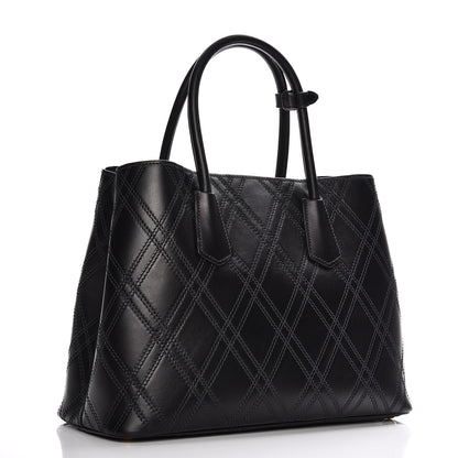 Prada City Calf Quilted Large Double Bag Black 3 of 7