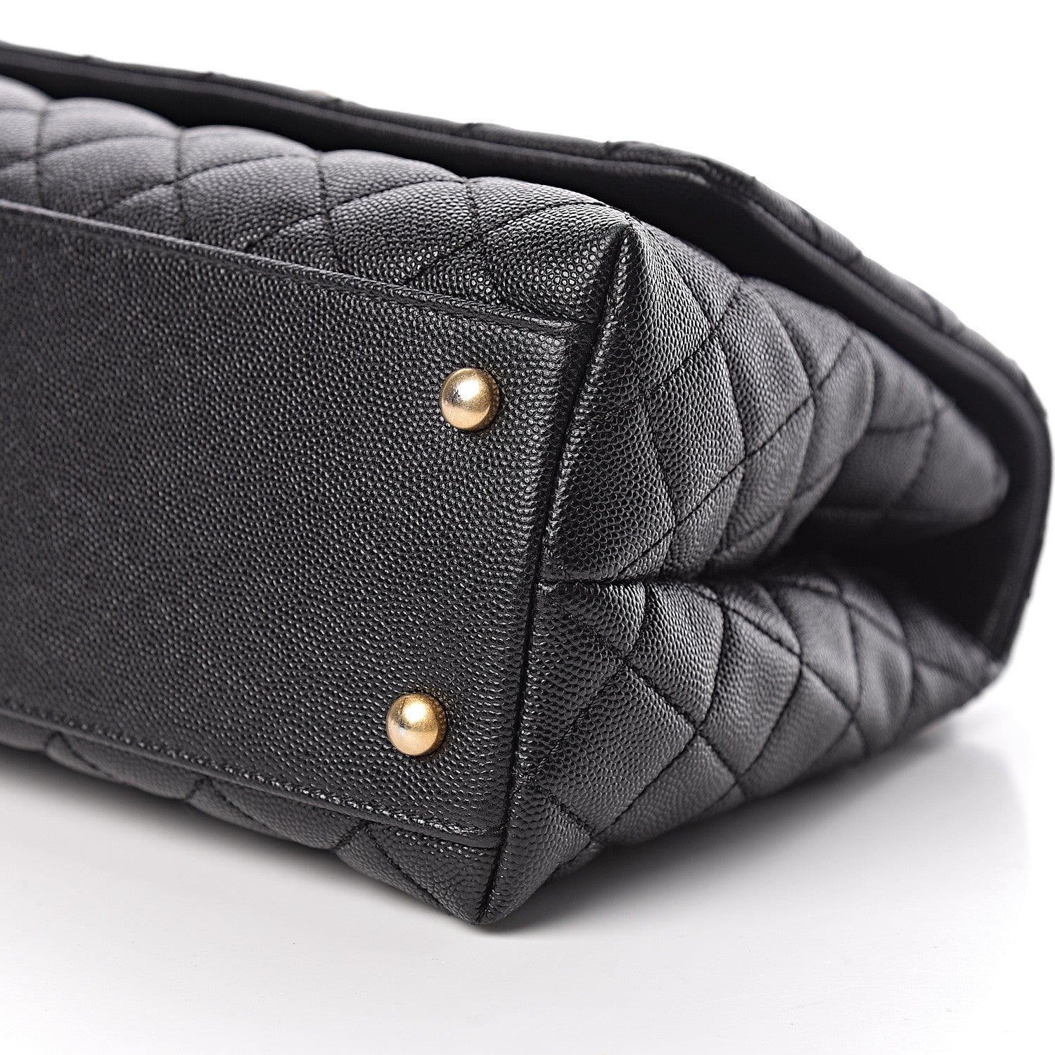 Chanel Caviar Lizard Embossed Quilted Small Coco Handle Flap Black 11 of 12