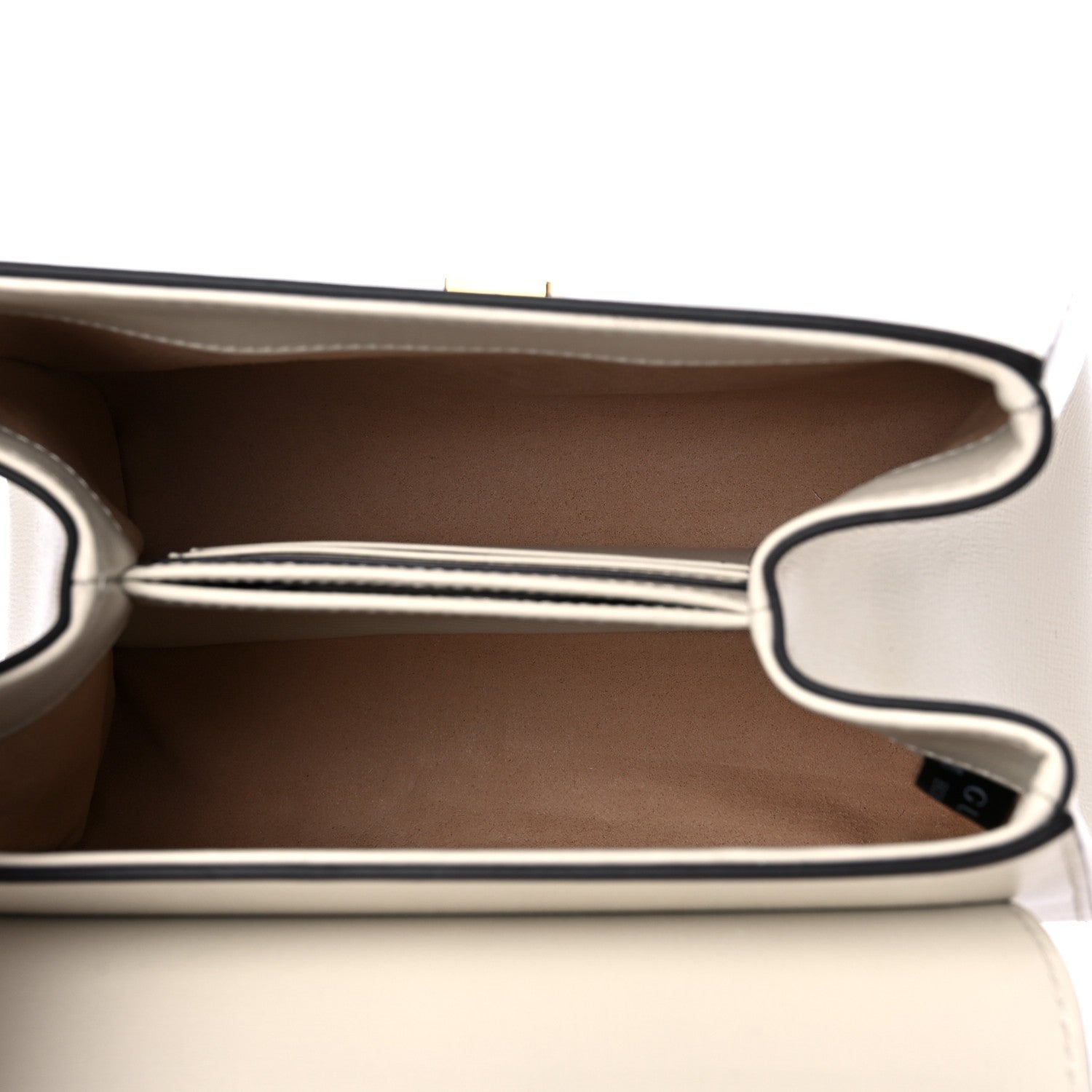Gucci Glazed Textured Calfskin Mini Horsebit 1955 Top Handle Flap Bag Mystic White 4 of 7