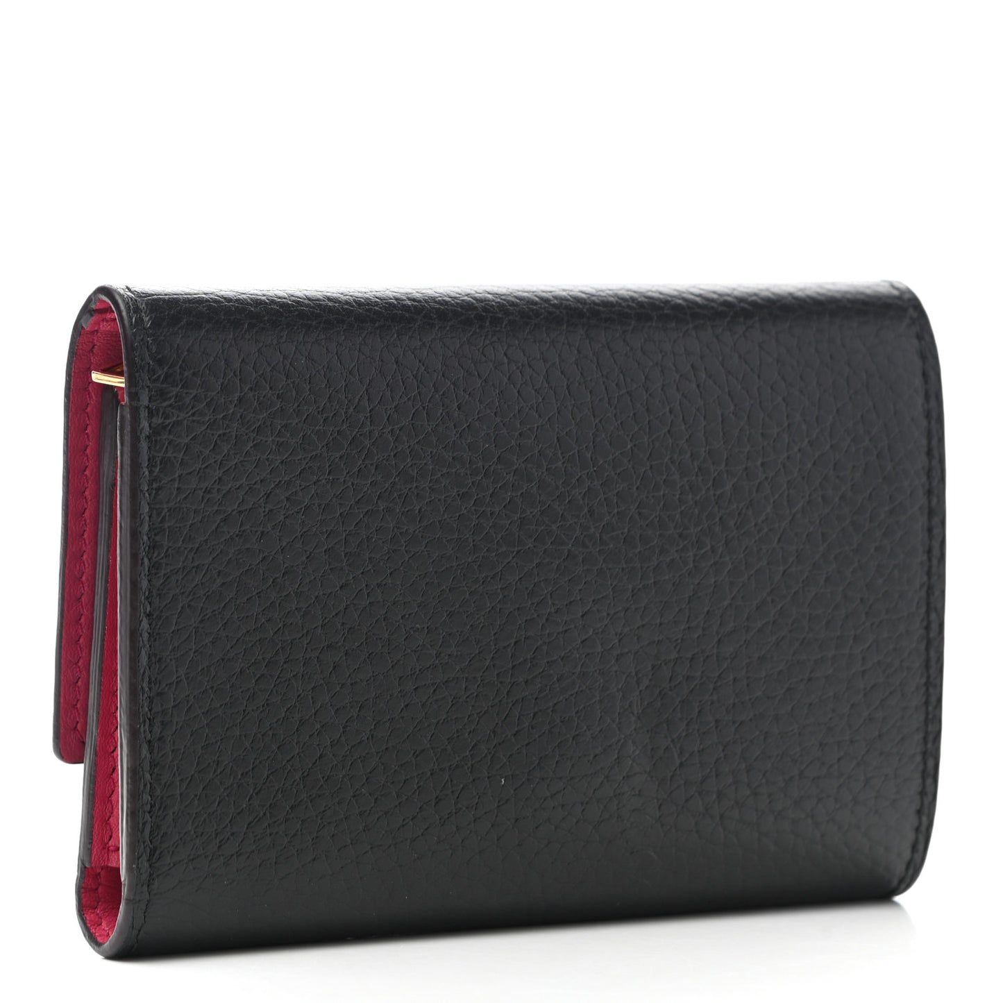 Taurillon Capucines Compact Wallet Black